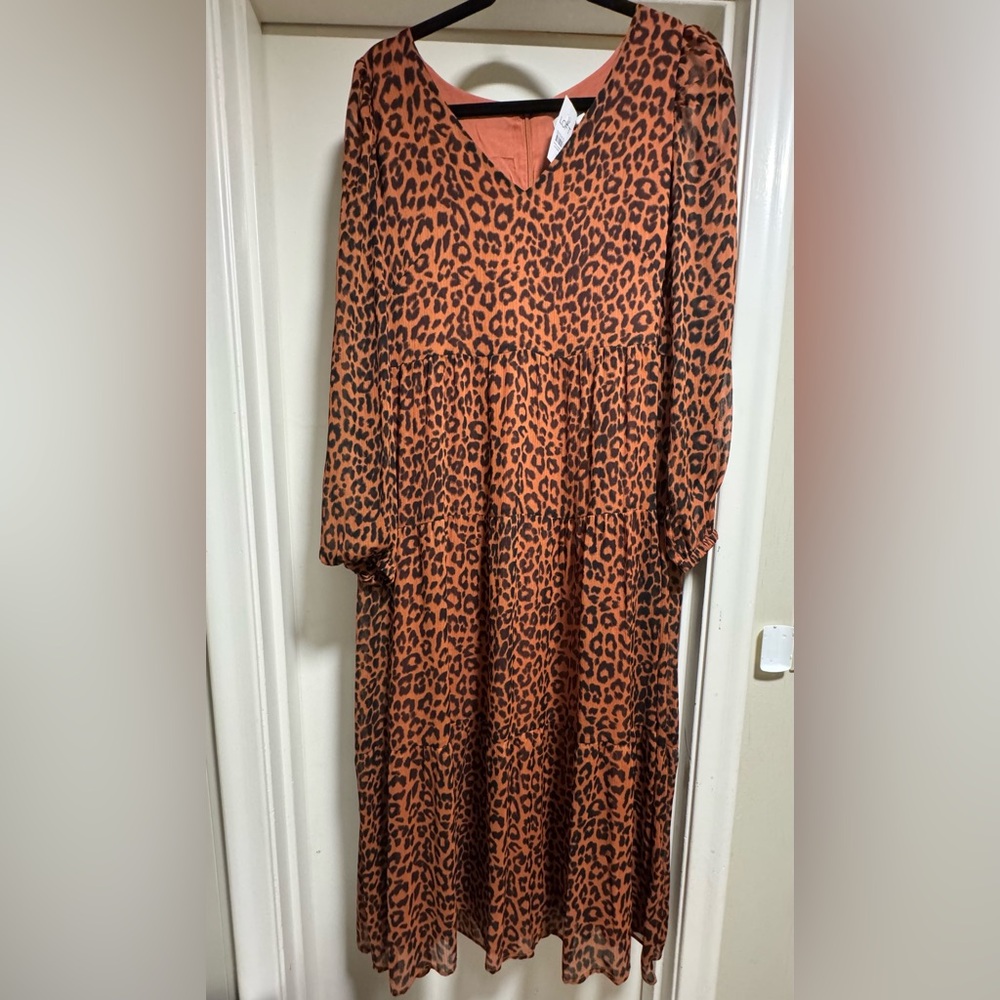 Loft cheetah print dress